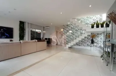 Porteira fechada casa triplex com 3 suítes, 340m², 4 vagas ....