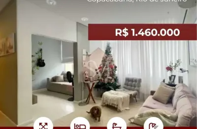 Imóvel exclusivo: apartamento em copacabana, 3 quartos, 1 suíte, 120 m², frente, sol da manhã, vagas de garagem, portaria 24h.