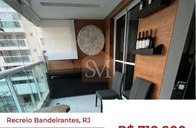 Apartamento de 3 quartos no recreio dos bandeirantes: 80m², 1 suíte, 2 vagas, varanda gourmet e localização privilegiada!