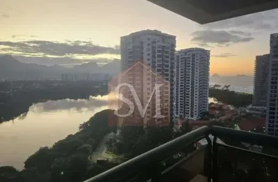 Oportunidade única: apartamento de 3 quartos com vista para lagoa marapendi e praia da lúcio costa na barra da tijuca, rio de janeiro