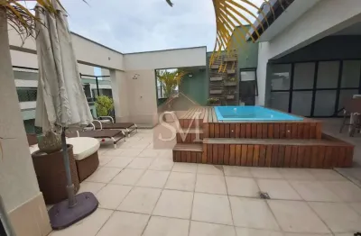Belíssima  cobertura duplex 4 quartos, transformado em 3 quartos, 169 m², 2 vagas duplas