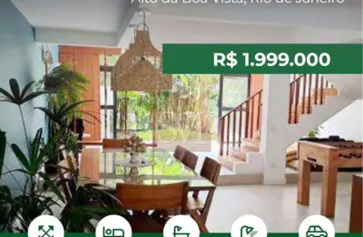 Casa em condomínio fechado na gávea - 4 quartos, 2 suítes, 240m² - alto da boa vista - rio de janeiro-rj