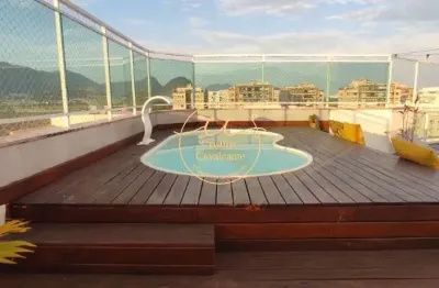 Recreio/máximo-vendo cobertura duplex 3 quartos c/ 1 suíte, 198m², 2 vagas, piscina e churrasqueira no rj