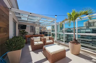 Cobertura de luxo no recreio dos bandeirantes - 3 quartos, 153m², 2 vagas de garagem, área gourmet - rj