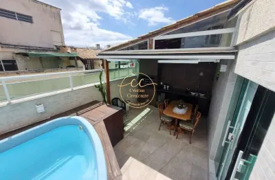 Cobertura de luxo no pechincha: 4 quartos transformado em 3 suítes, 136m², piscina e churrasqueira. confira agora!