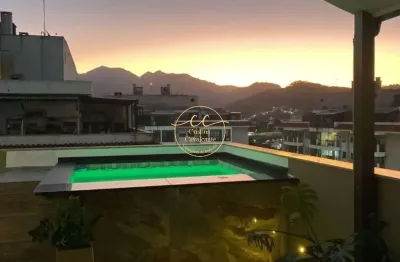 Taquara/rj - cobertura de luxo à venda: 3 suítes, 164m², área gourmet e piscina com vista deslumbrante