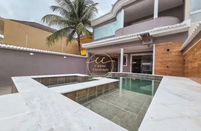 Vargem pequena-casa triplex mobiliada à venda 3 suítes, 308 m², 3 vagas, piscina, sótão. adquira já!