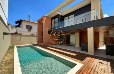 Casa de luxo na barra da tijuca/barra de itaúna - 4 suítes, 360m², 5 vagas, piscina e área gourmet