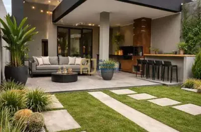 Casa Geminada à Venda - 3 Quartos 1 Suíte - 2 Vagas- Área Gourmet - Santa Amelia