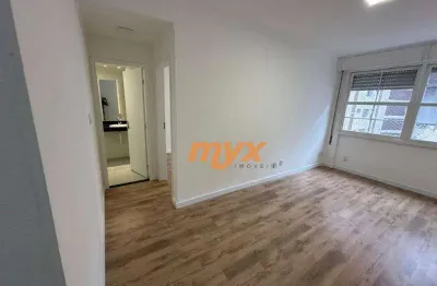 Apartamento com 1 dormitório à venda, 55 m² por r$ 360.000,00 - pompéia - santos/sp