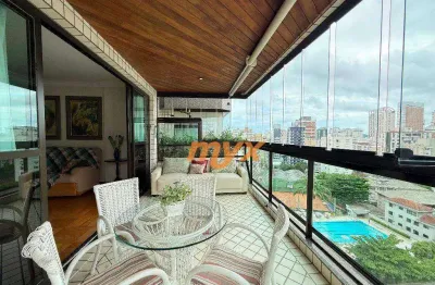 Apartamento com 3 dormitórios à venda, 215 m² por r$ 2.550.000,00 - vila rica - santos/sp