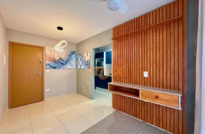 Apartamento com 2 dormitórios para alugar, 60 m² por r$ 4.000,00/mês - boqueirão - praia grande/sp