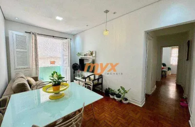 Apartamento com 2 dormitórios à venda, 78 m² por r$ 410.000,00 - boqueirão - santos/sp