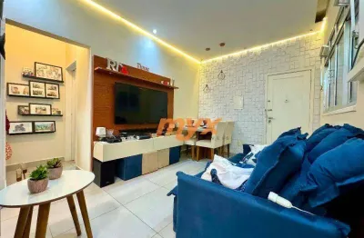 Apartamento com 2 dormitórios à venda, 65 m² por r$ 480.000,00 - aparecida - santos/sp