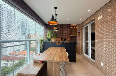Apartamento com 3 dormitórios à venda, 87 m² por r$ 1.220.000,00 - gonzaga - santos/sp