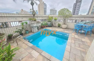 Cobertura com 3 dormitórios à venda, 300 m² por r$ 1.500.000,00 - gonzaga - santos/sp