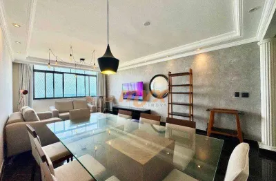 Apartamento com 3 dormitórios para alugar, 144 m² por r$ 9.500,00/mês - gonzaga - santos/sp