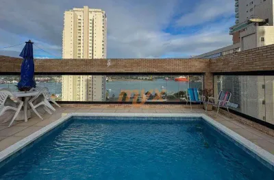 Cobertura com 3 dormitórios à venda, 280 m² por r$ 1.800.000,00 - ponta da praia - santos/sp