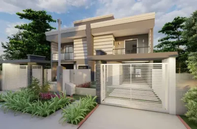 Sobrado alto padrão 156m² araucária ótima localização, com terreno espaçoso