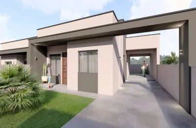 Ótimas casas em lançamento no jardim itália em contenda com 62,80m² 02 quartos com opção para o terceiro