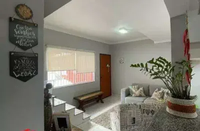 Sobrado para aluguel 3 quartos 1 suíte 2 vagas bastos - santo andré - sp