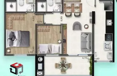 Apartamento à venda 2 quartos 1 suíte 1 vaga bocaina - mauá - sp