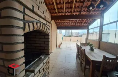 Cobertura à venda 2 quartos 1 suíte 2 vagas paraíso - santo andré - sp