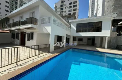 Sobrado com 4 dormitórios para alugar, 300 m² por r$ 16.000,00/mês - ponta da praia - santos/sp