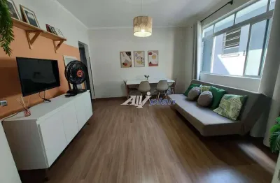Apartamento com 2 dormitórios à venda, 75 m² por r$ 450.000 - encruzilhada - santos/sp