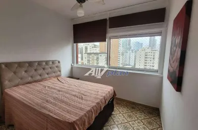 Apartamento com 1 dormitório para alugar por r$ 2.300/mês - gonzaga - santos/sp