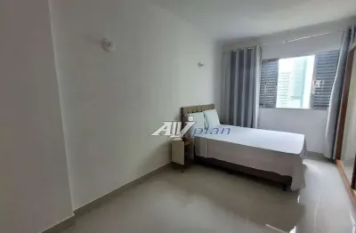 Kitnet com 1 dormitório para alugar, 32 m² por r$ 3.200/mês - gonzaga - santos/sp