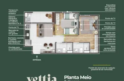 Indaiatuba - apartamento na planta com 2 dormitórios suíte varanda e vaga