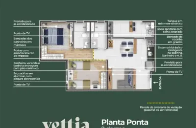Indaiatuba - apartamento na planta com 2 dormitórios suíte varanda e vaga