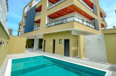 Ubatuba : apartamento studio novo com churrasqueira na varanda, piscina e sauna