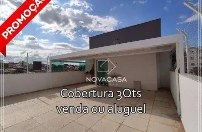 Cobertura com 3 dormitórios, 140 m² - venda por r$ 595.000,00 ou aluguel por r$ 3.512,40/mês - rio branco - belo horizonte/mg