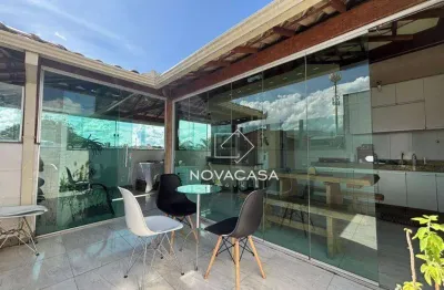 Cobertura com 2 dormitórios à venda, 92 m² por r$ 360.000,00 - parque leblon - belo horizonte/mg