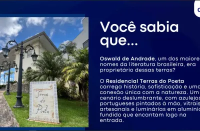 Residencial terras do poeta, fica há 5 minutos do centro de ribeirão pires, parcelamento direto com a incorporadora