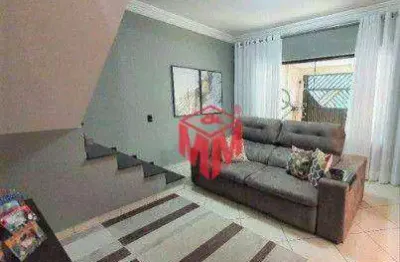 Sobrado com 3 dormitórios à venda, 134 m² por r$ 695.000,00 - planalto - são bernardo do campo/sp