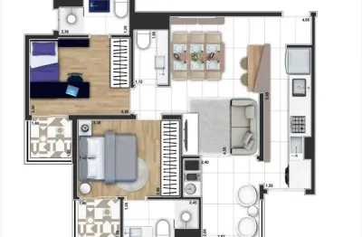 Apartamento com 2 dormitórios à venda, 67 m² por r$ 769.000,00 - jardim - santo andré/sp