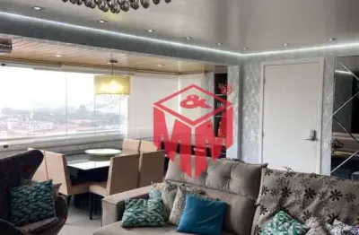 Apartamento mobiliado com 3 suítes à venda, 128 m² por r$ 1.225.000 - centro - santo andré/sp