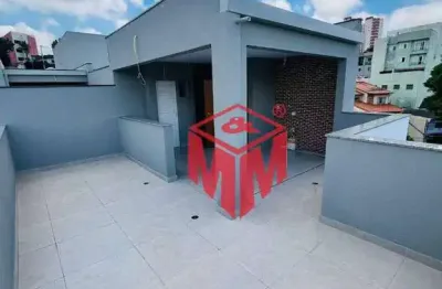 Cobertura nova com 2 dormitórios à venda, 95 m² por r$ 510.000 - vila alice - santo andré/sp