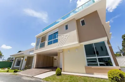 Casa em condomínio fechado com 4 quartos à venda na rua antônio turíbio teixeira braga, 136, santa felicidade, curitiba, 354 m2 por r$ 1.950.000
