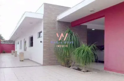 Casa a 300m da praia, com 3 dormitórios à venda, 150m² por r$1.000.000 - praia das palmeiras - caraguatatuba/sp