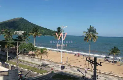 Apartamento frente mar, com 3 dormitórios à venda, 130m² por r$ 1.600.000 - martim de sá - caraguatatuba/sp