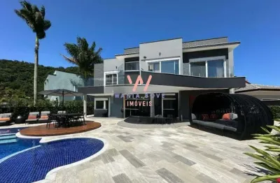 Casa de alto padrão com 5 dormitórios à venda, 400m² por r$5.830.000 - massaguaçu - caraguatatuba/sp