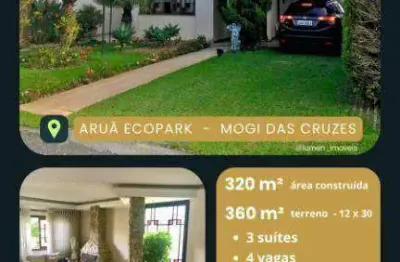 Sobrado com 3 dormitórios à venda, 320 m² por r$ 1.850.000 - aruã eco park - mogi das cruzes/sp