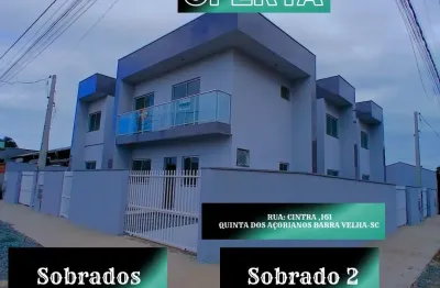 Sobrado  2 esquina com 2 dormitórios e sacada  na quinta dos açorianos em barra velha-sc