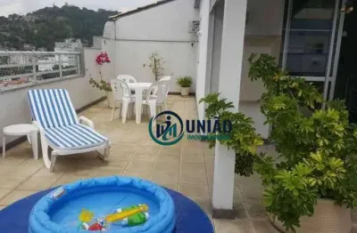 Cobertura com 4 dormitórios à venda, 197 m² por r$ 1.050.000,00 - santa rosa - niterói/rj
