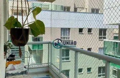 Ótimo apartamento com 2 dormitórios, sendo uma suíte, lazer completo,  à venda, 65 m²  - santa rosa - niterói/rj