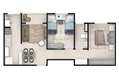 Apartamento à venda com 52 m² - residencial paraíso na cidade de várzea paulista/sp